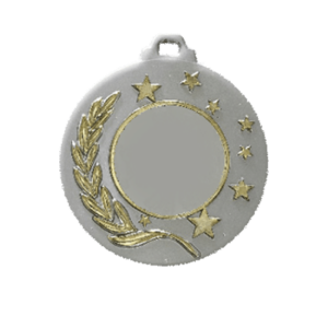 Medalj 50mm silver/guldmotiv