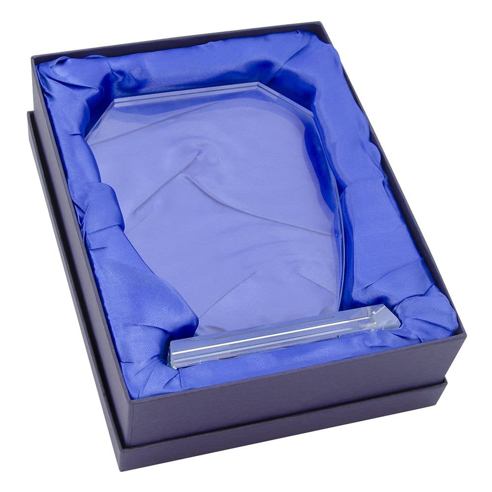 Glasstatyett Blå rektangel 140x210mm - Bild 2