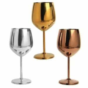 Vinglas 40cl Guld-Silver-Brons