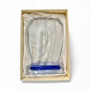 Glasstatyett Blå rektangel 140x210mm