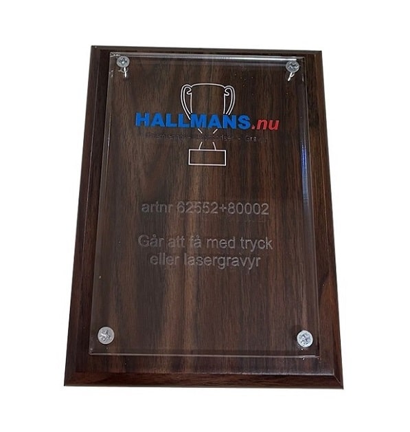 Akrylblock med trätavla 174x122mm