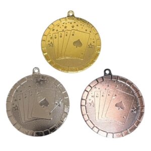 Medalj Kortspel 50mm Embossed