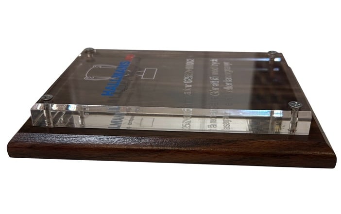 Akrylblock med trätavla 174x122mm - Bild 2