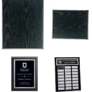 Träplakett, svart, med lasergravyr